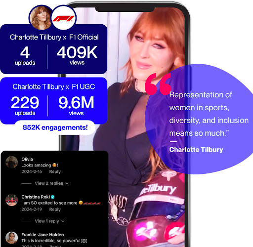 Image showing an image and a quote from Charlotte Tilbury
